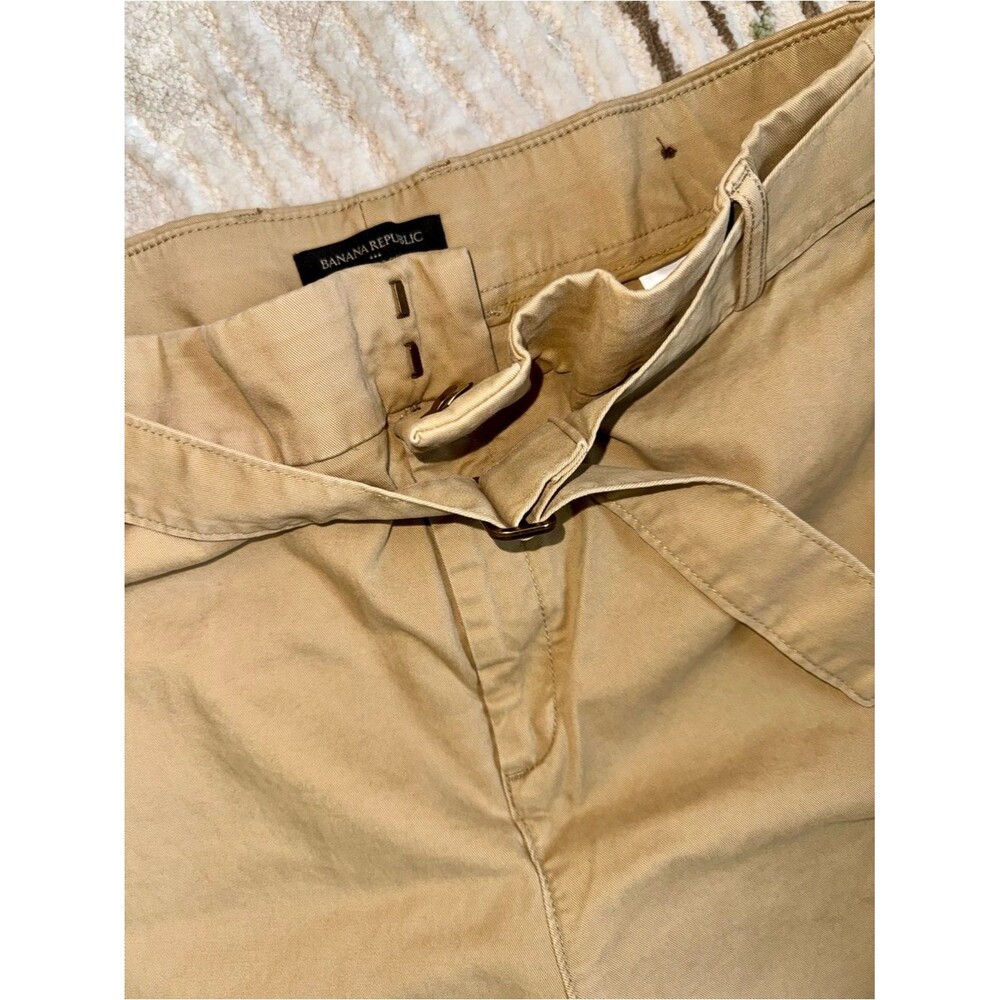 Banana Republic Womens Chino Pants 14 Khaki Slim Straight Organic Cotton - Picture 4 of 12